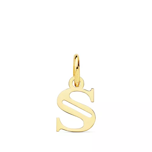 18K COLGANTE ORO AMARILLO LETRA " S " 11X7 MM 0