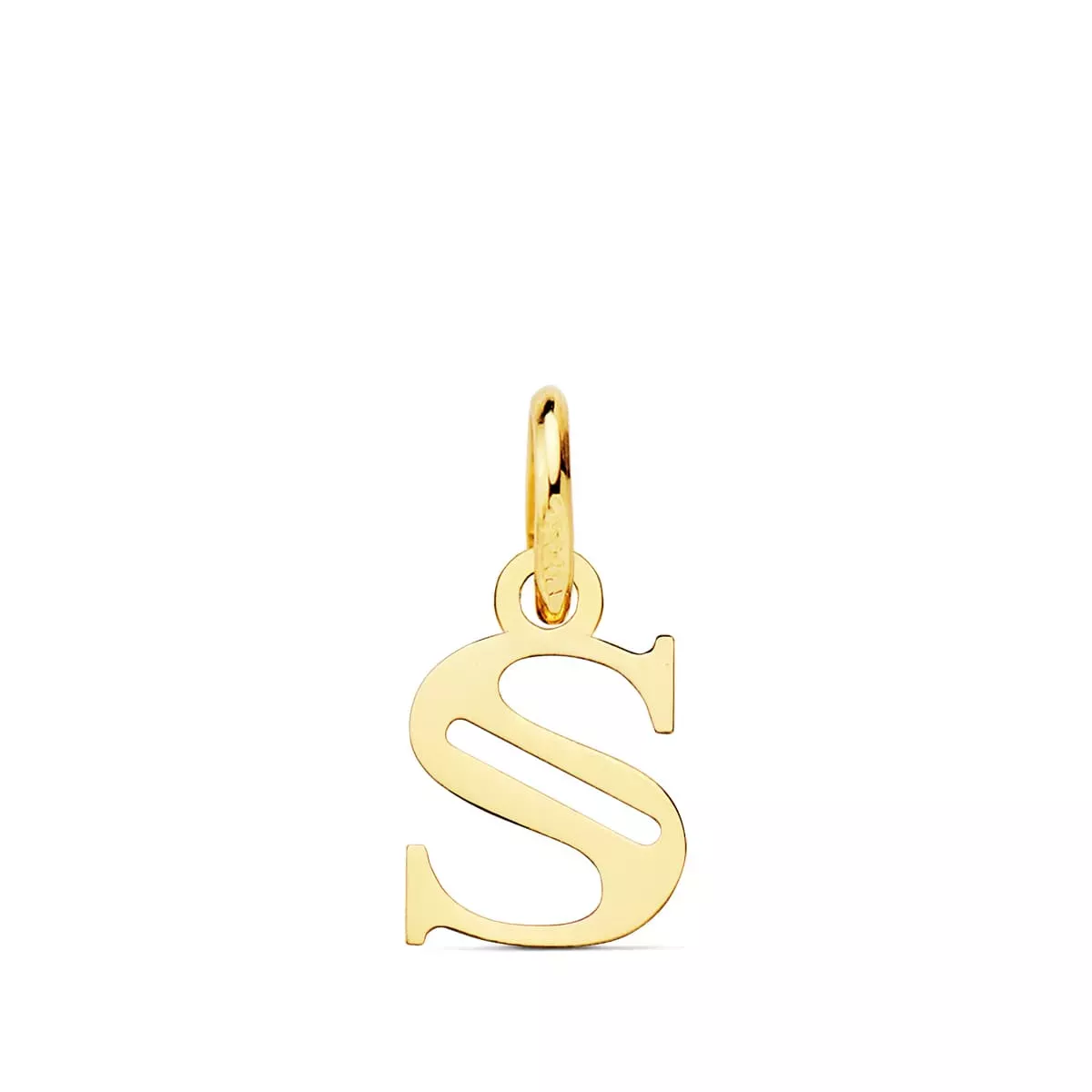 18K COLGANTE ORO AMARILLO LETRA " S " 11X7 MM 0