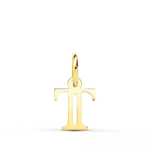 18K COLGANTE ORO AMARILLO LETRA " T " . 11X9 MM 0