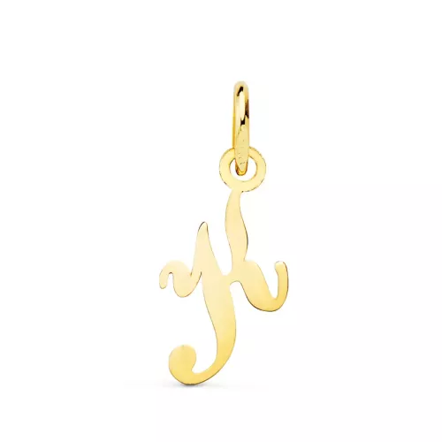 18K COLGANTE ORO AMARILLO LETRA " K " 16 X 8 MM 0