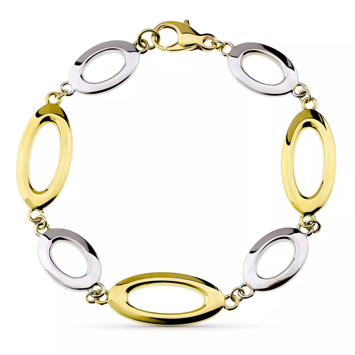 9K PULSERA ORO AMARILLO HUECA 19CM 6