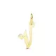 18K COLGANTE ORO AMARILLO LETRA " V " 15X12 MM 0