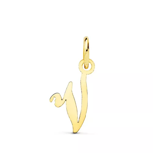 18K COLGANTE ORO AMARILLO LETRA " V " 15X12 MM 0