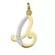 18K COLGANTE ORO BICOLOR LETRA C CIRCONITA 17X11 MM 0