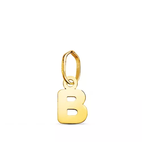 18K COLGANTE ORO AMARILLO LETRA " B " BRILLO. 8.2 X 5 MM 0
