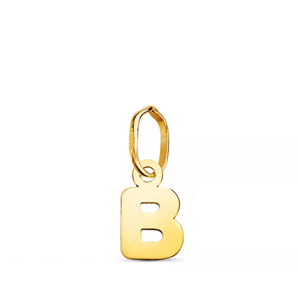 18K COLGANTE ORO AMARILLO LETRA " B " BRILLO. 8.2 X 5 MM 0