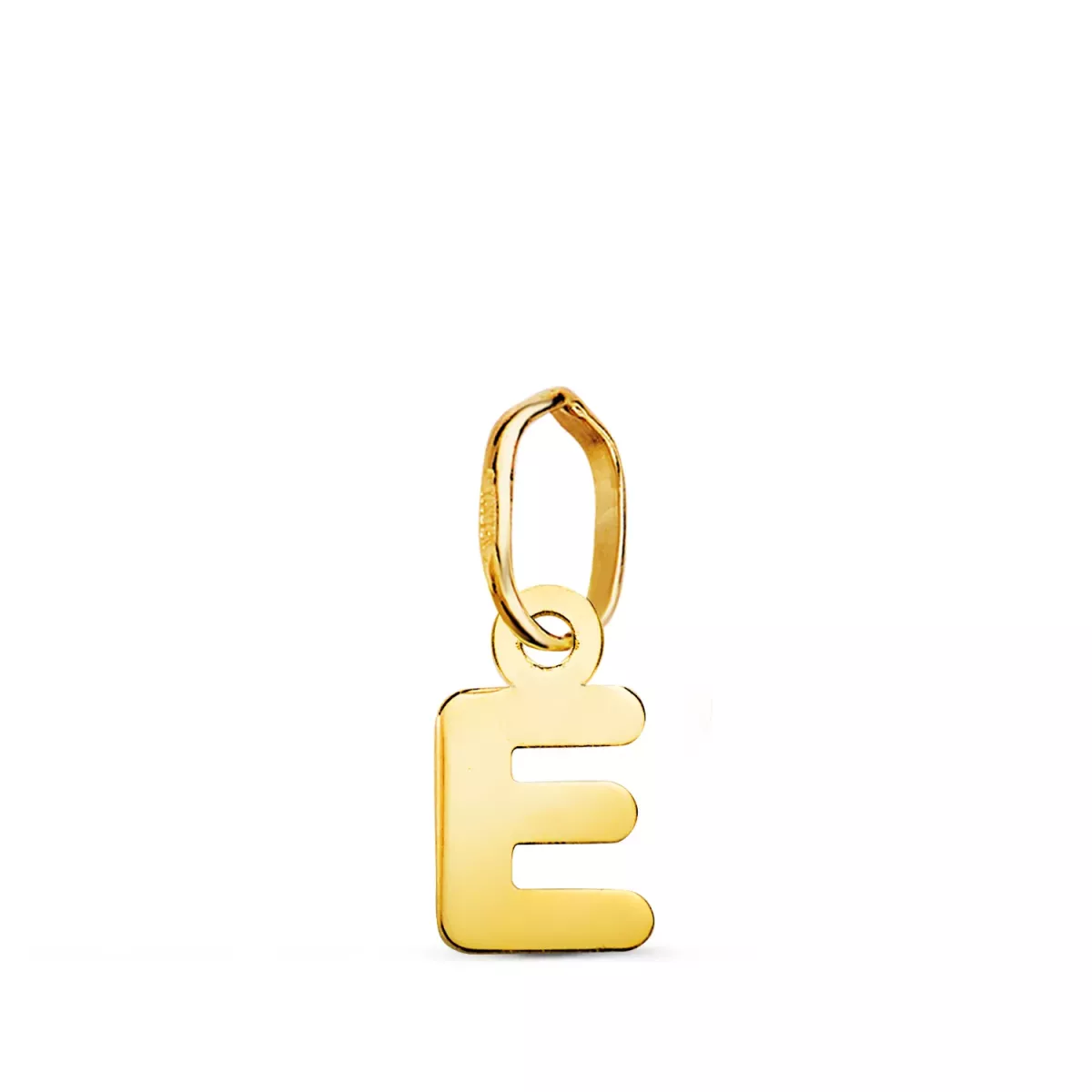 18K COLGANTE ORO AMARILLO LETRA " E " BRILLO. 8.2 X 4