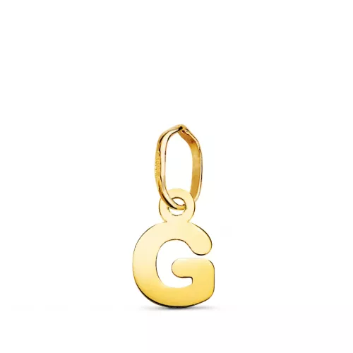 18K COLGANTE ORO AMARILLO LETRA " G " BRILLO. 8.3 X 5.5 MM 0