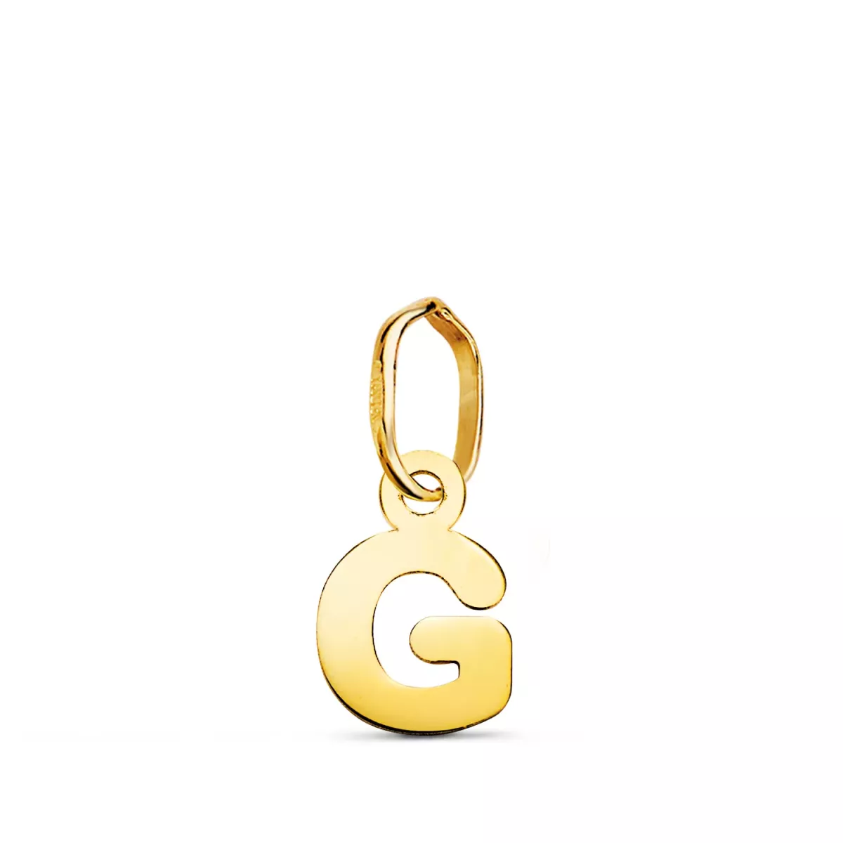 18K COLGANTE ORO AMARILLO LETRA " G " BRILLO. 8.3 X 5.5 MM 0