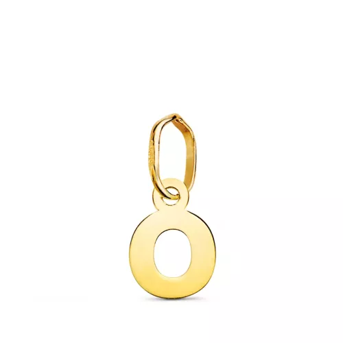 18K COLGANTE ORO AMARILLO LETRA " O " BRILLO. 8