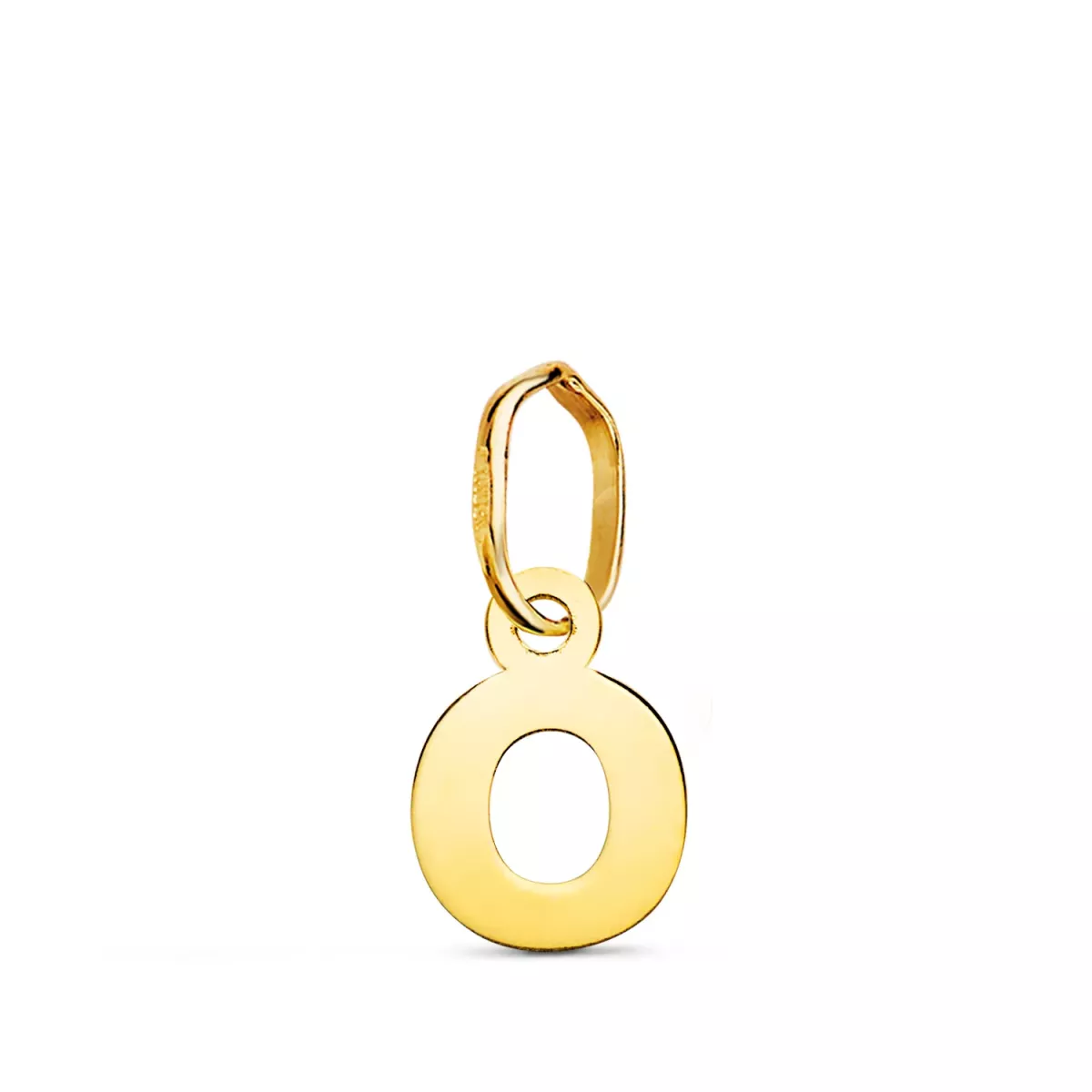 18K COLGANTE ORO AMARILLO LETRA " O " BRILLO. 8