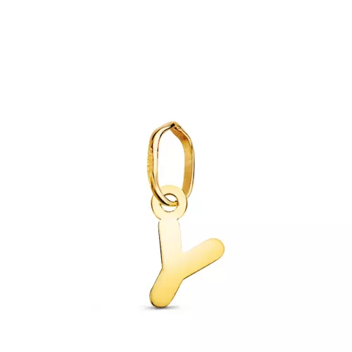 18K COLGANTE ORO AMARILLO LETRA " Y " BRILLO. 8.3 X 4 MM 0