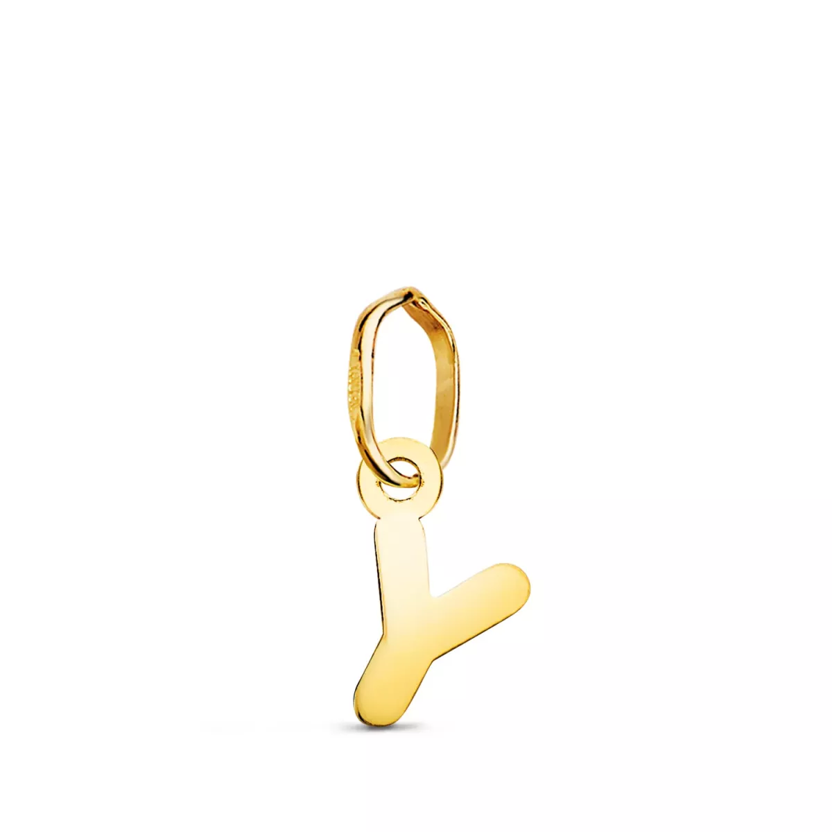 18K COLGANTE ORO AMARILLO LETRA " Y " BRILLO. 8.3 X 4 MM 0