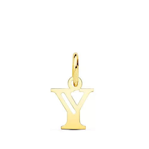 18K COLGANTE ORO AMARILLO INICIAL LETRA " Y " 11X9 MM 0
