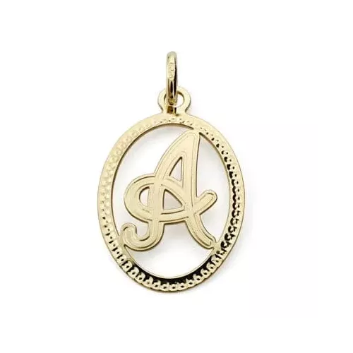18K COLGANTE ORO AMARILLO INICIAL LETRA A 21X14 MM 0