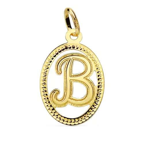 18K COLGANTE ORO AMARILLO INICIAL LETRA B 21X14 MM 0