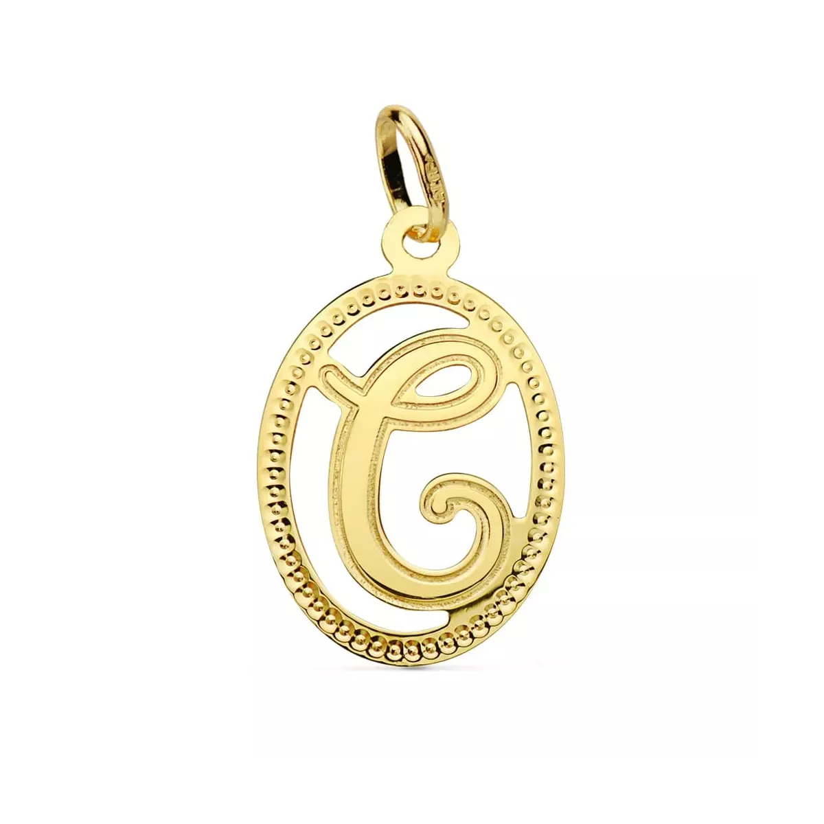 18K COLGANTE ORO AMARILLO INICIAL LETRA C 21X14 MM 0
