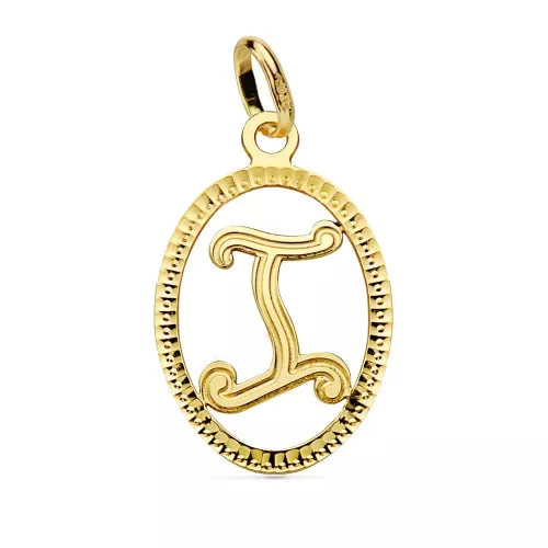 18K COLGANTE ORO AMARILLO INICIAL LETRA I 21X14 MM 0