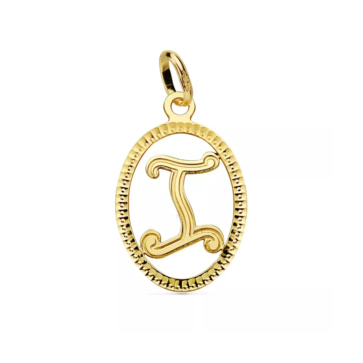 18K COLGANTE ORO AMARILLO INICIAL LETRA I 21X14 MM 0