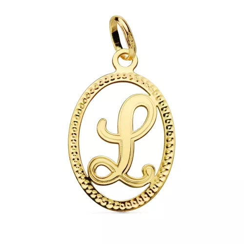 18K COLGANTE ORO AMARILLO INICIAL LETRA L 21X14 MM 0