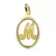 18K COLGANTE ORO AMARILLO INICIAL LETRA M. 21X14 MM 0