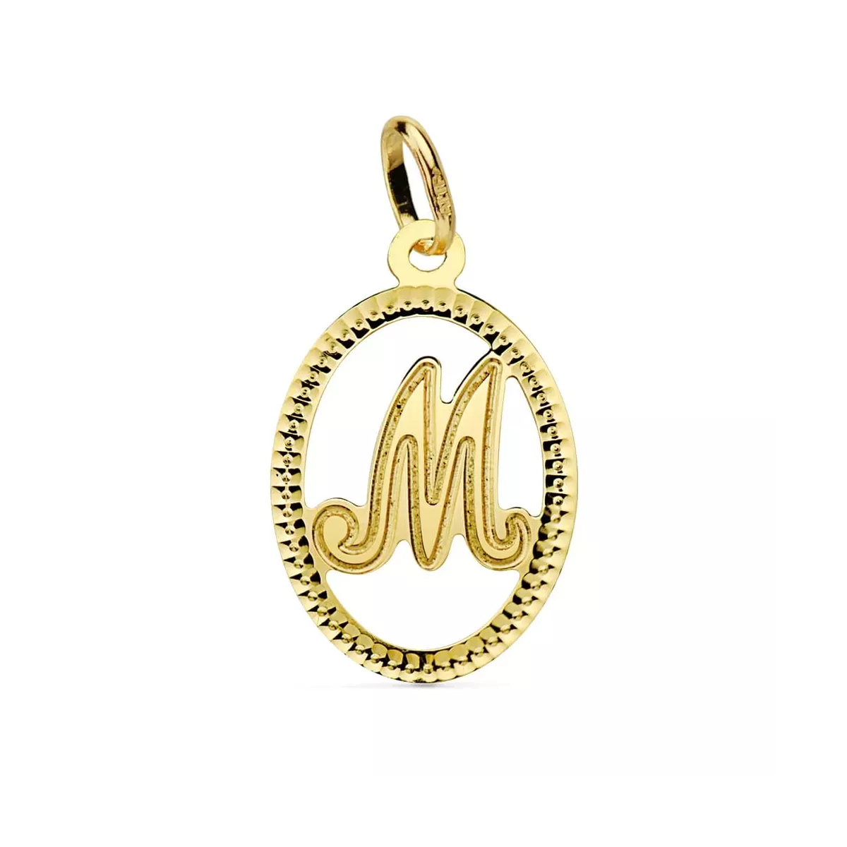18K COLGANTE ORO AMARILLO INICIAL LETRA M. 21X14 MM 0