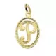 18K COLGANTE ORO AMARILLO INICIAL LETRA P 21X14 MM 0