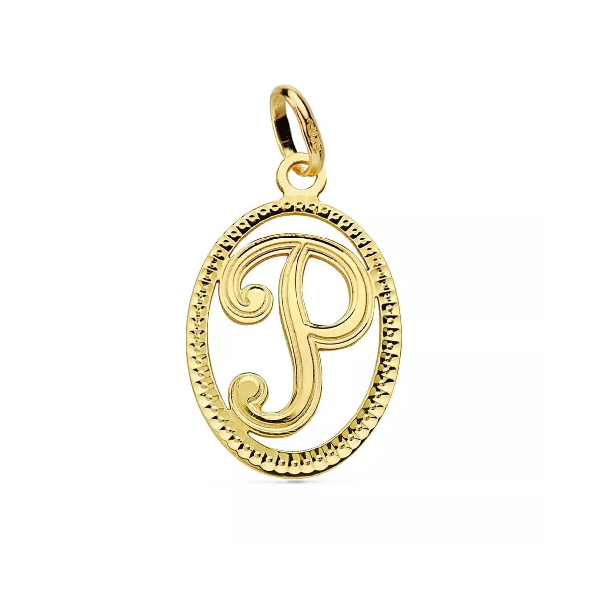 18K COLGANTE ORO AMARILLO INICIAL LETRA P 21X14 MM 0