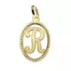 18K COLGANTE ORO AMARILLO INICIAL LETRA R 21X14 MM 0