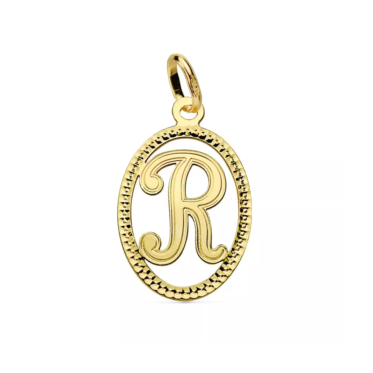 18K COLGANTE ORO AMARILLO INICIAL LETRA R 21X14 MM 0