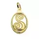 18K COLGANTE ORO AMARILLO INICIAL LETRA S 21X14 MM 0