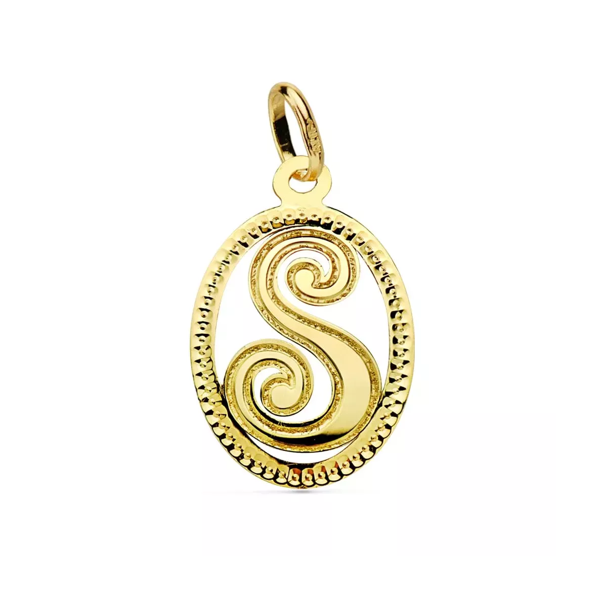 18K COLGANTE ORO AMARILLO INICIAL LETRA S 21X14 MM 0