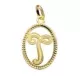 18K COLGANTE ORO AMARILLO INICIAL LETRA T 21X14 MM 0