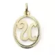 18K COLGANTE ORO AMARILLO INICIAL LETRA U 21X14 MM 0