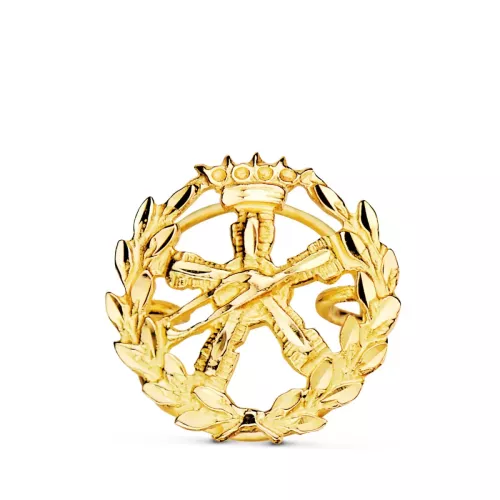 18K INSIGNIA ORO AMARILLO INGENIERO AERONAUTICO ( AEROESPACIAL ) 15 X 15 MM 1