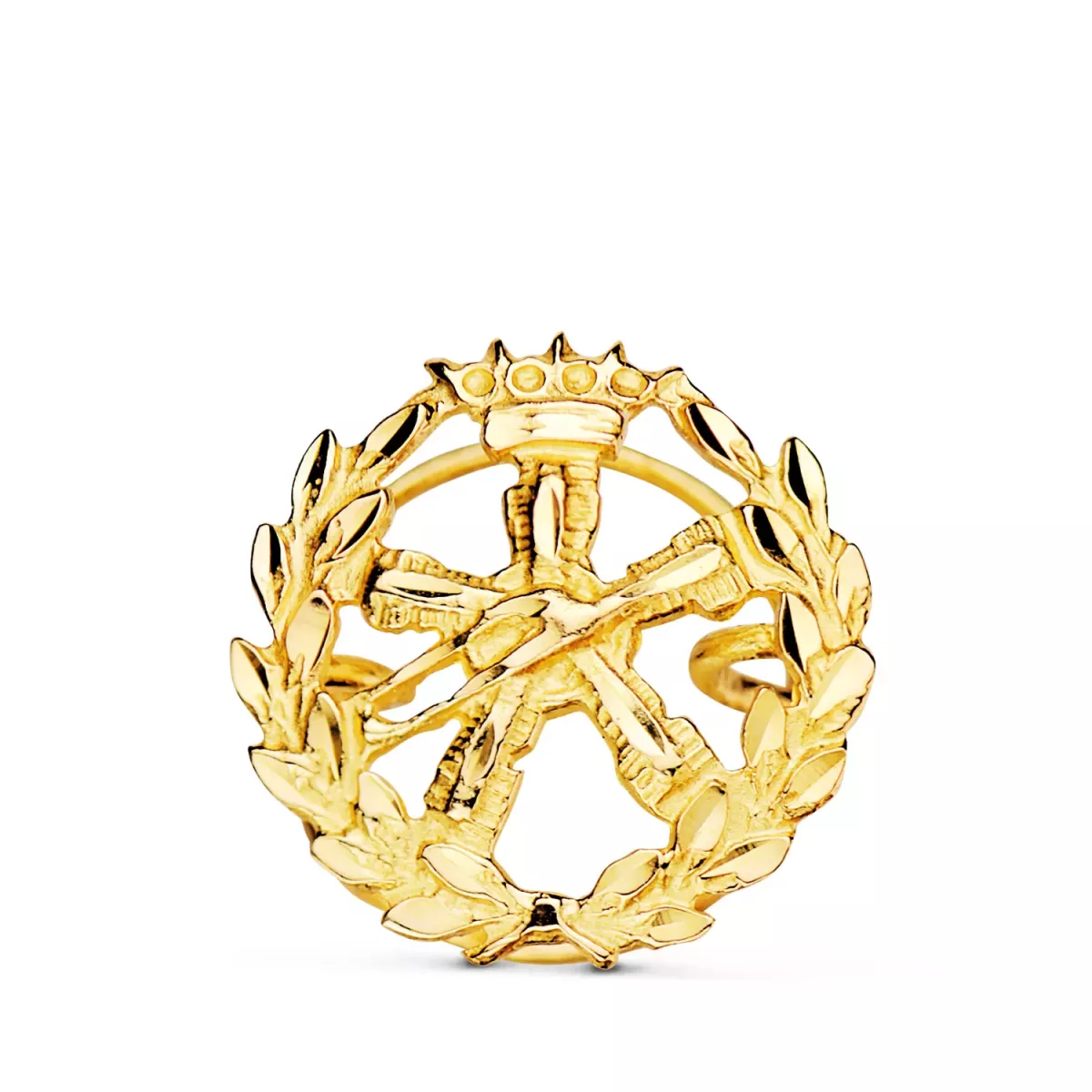 18K INSIGNIA ORO AMARILLO INGENIERO AERONAUTICO ( AEROESPACIAL ) 15 X 15 MM 1