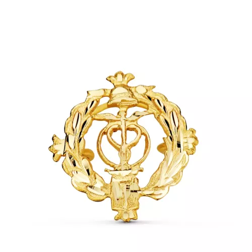 18K INSIGNIA ORO AMARILLO AGENTE COMERCIAL. 16 X 16 MM 1