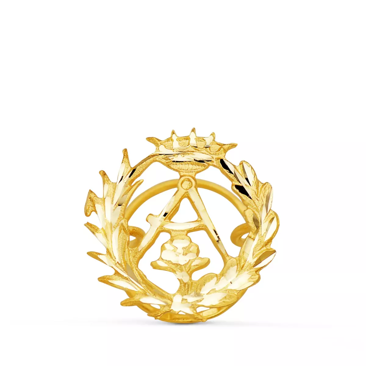 18K INSIGNIA ORO AMARILLO ARQUITECTURA. 16 X 16 MM 1