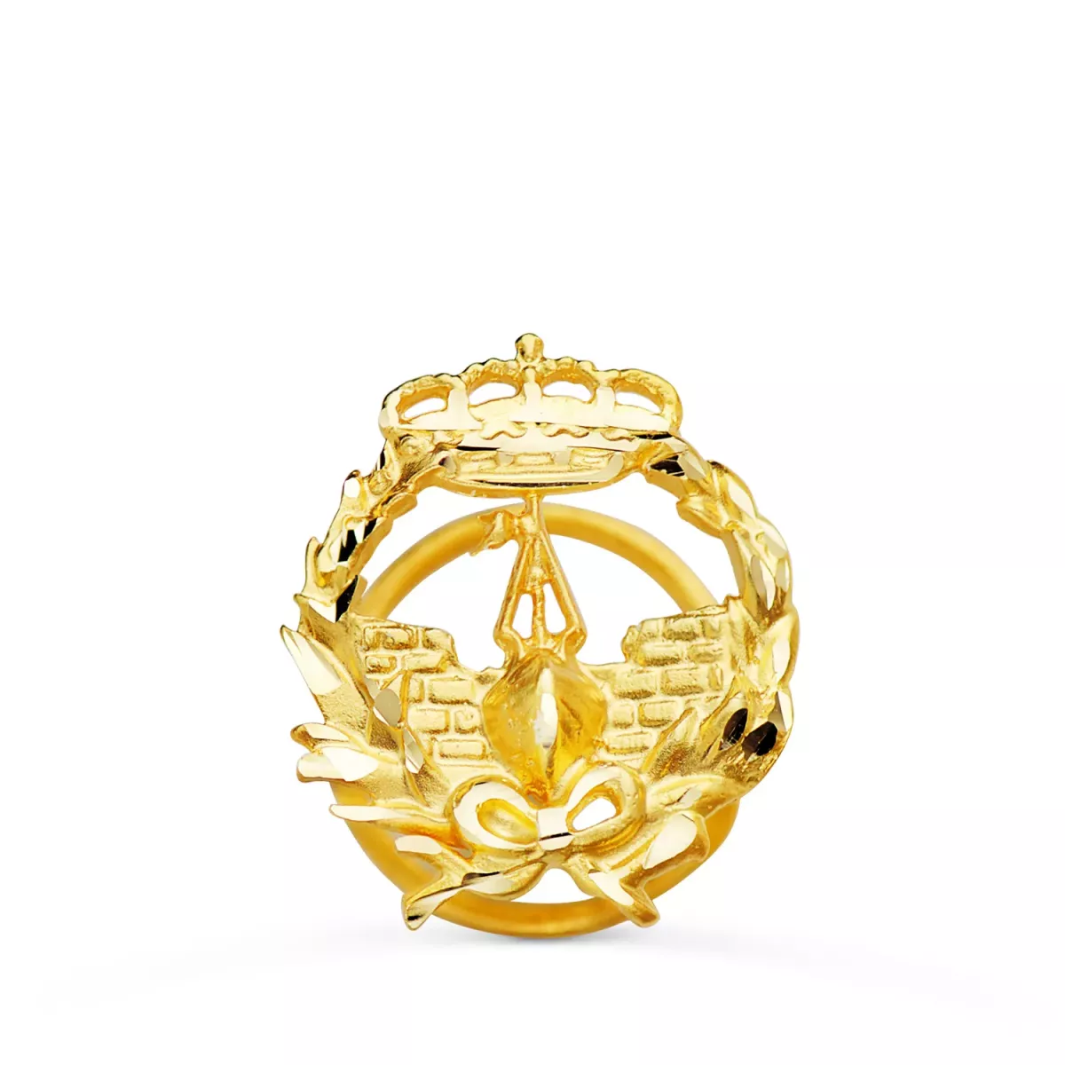 18K INSIGNIA ORO AMARILLO INGENIERO NAVAL 17 X 14 MM 2