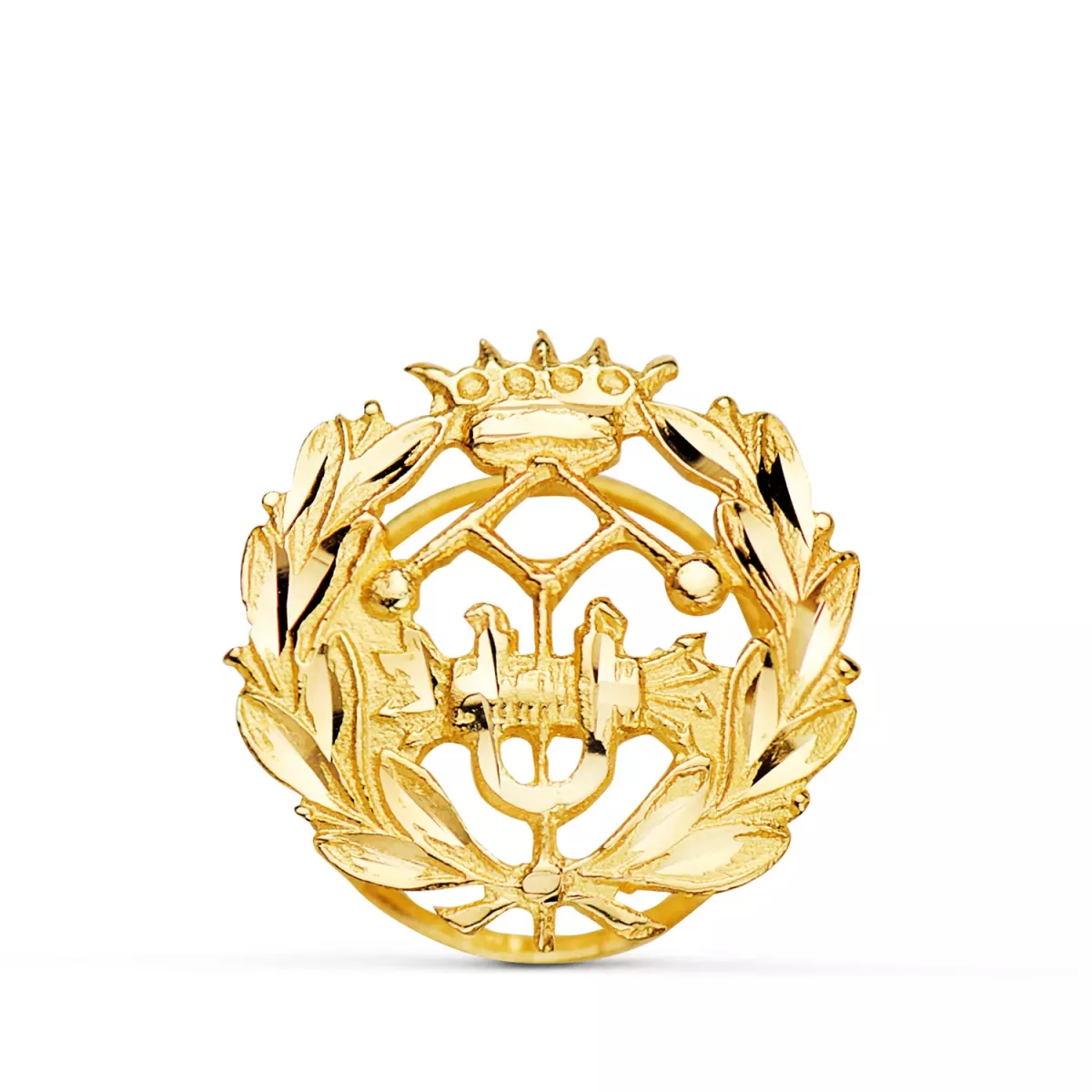 18K INSIGNIA ORO AMARILLO INGENIERO INDUSTRIAL. 15 X 15 MM 1