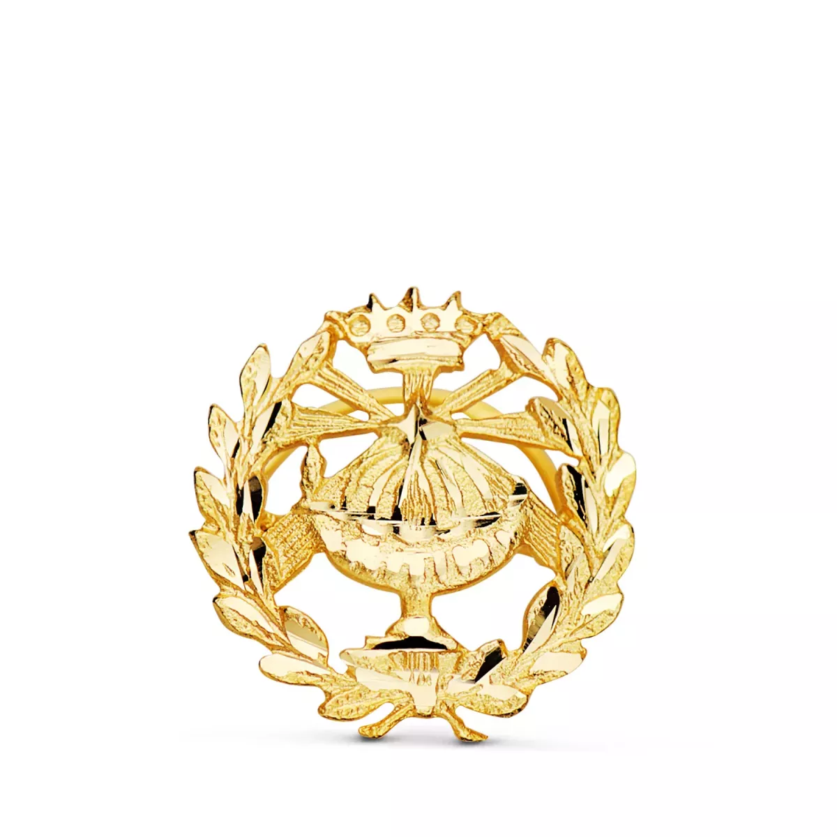 18K INSIGNIA ORO AMARILLO QUIMICA. 15 X 15 MM 1