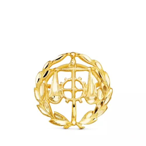 18K INSIGNIA ORO AMARILLO RELACIONES LABORALES (GRADUADO SOCIAL) 16 X 16 MM 1