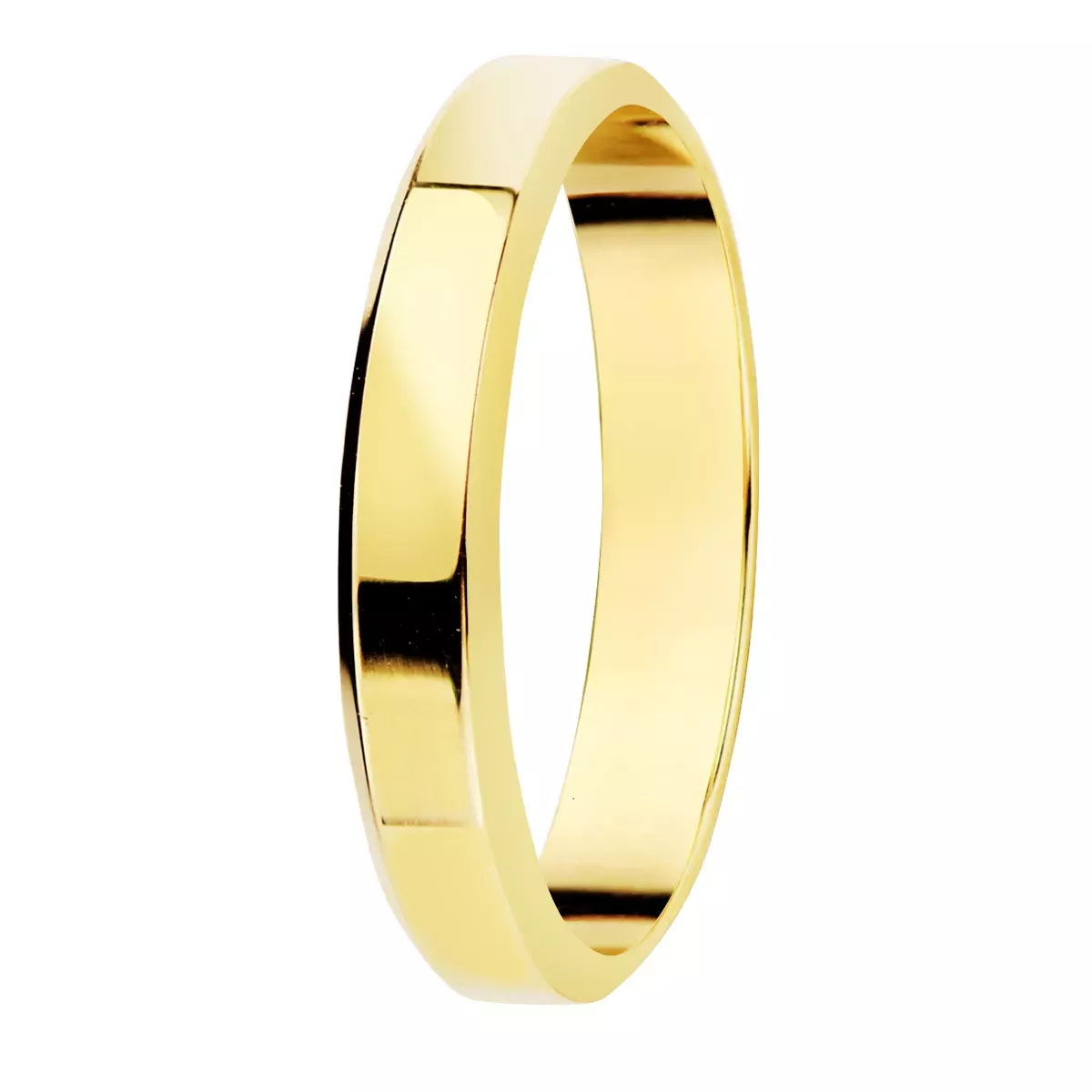 9K ALIANZA DE ORO AMARILLO LISA BRILLO BORDES. ANCHO: 3 MM. 1