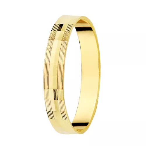 9K ALIANZA ORO AMARILLO TALLADA. ANCHO: 3 MM. 1