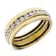 9K SORTIJA ORO AMARILLO CIRCONITAS EN CARRIL. ANCHO: 6 MM 1